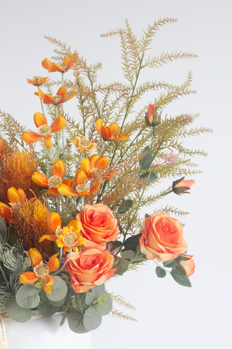 Amber Bloom Artificial Floral Arrangement