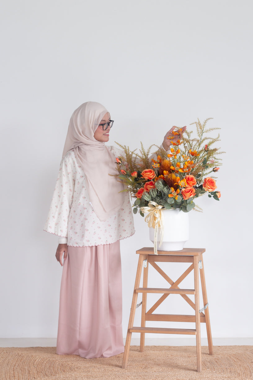 Amber Bloom Artificial Floral Arrangement