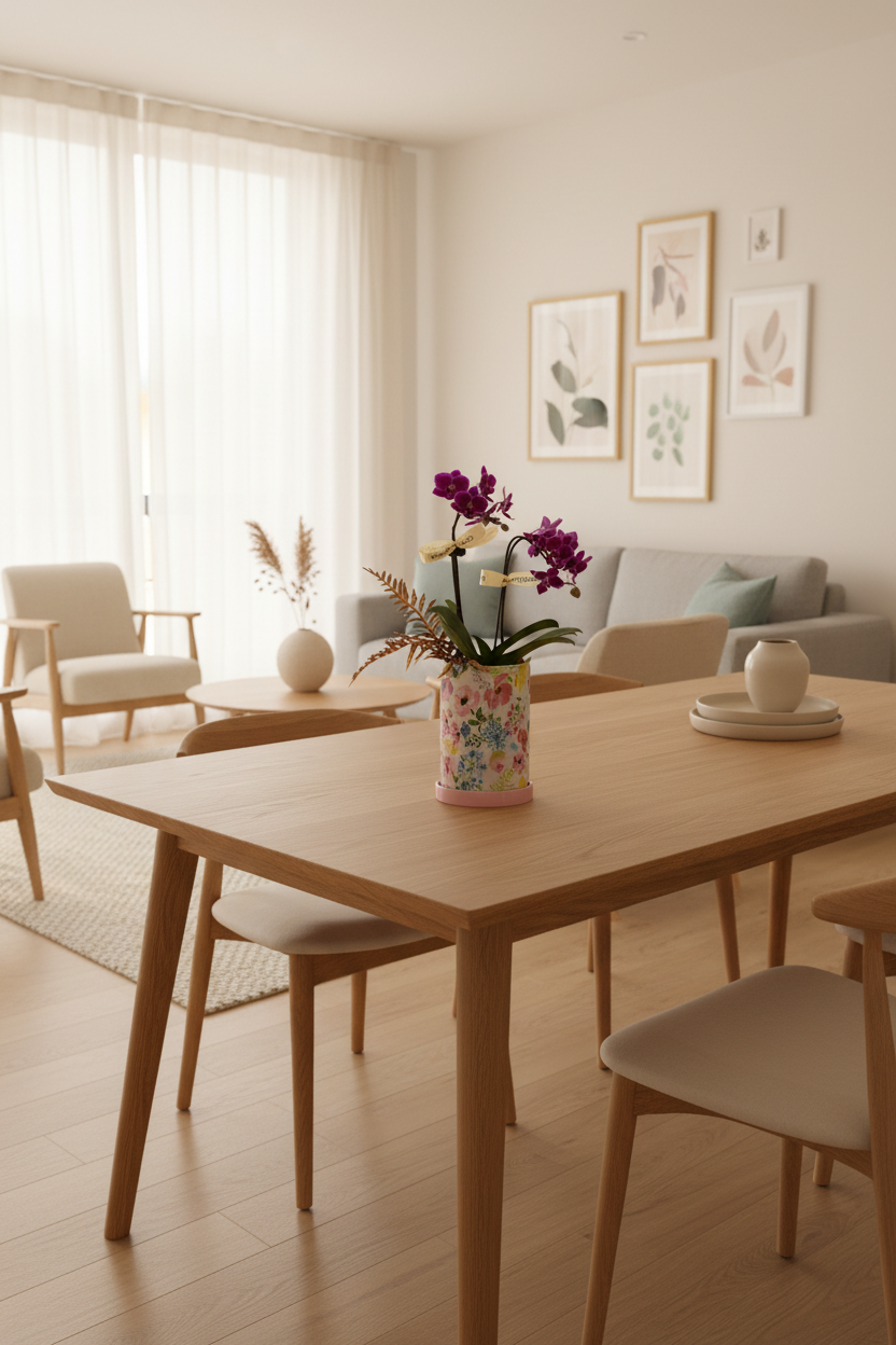 Orchid in contemporary home interior