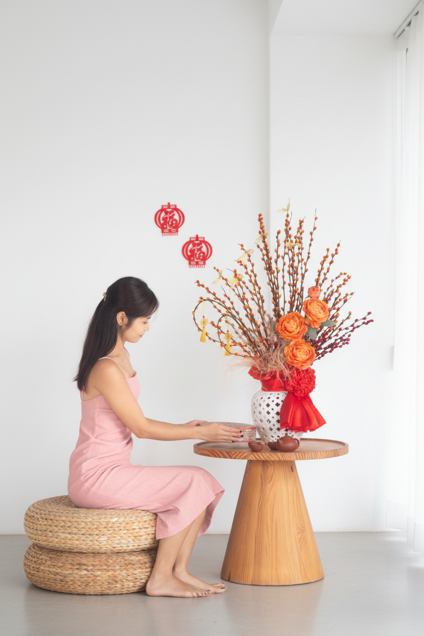 Signature Luxe Willow in contemporary interior with festive atmosphere